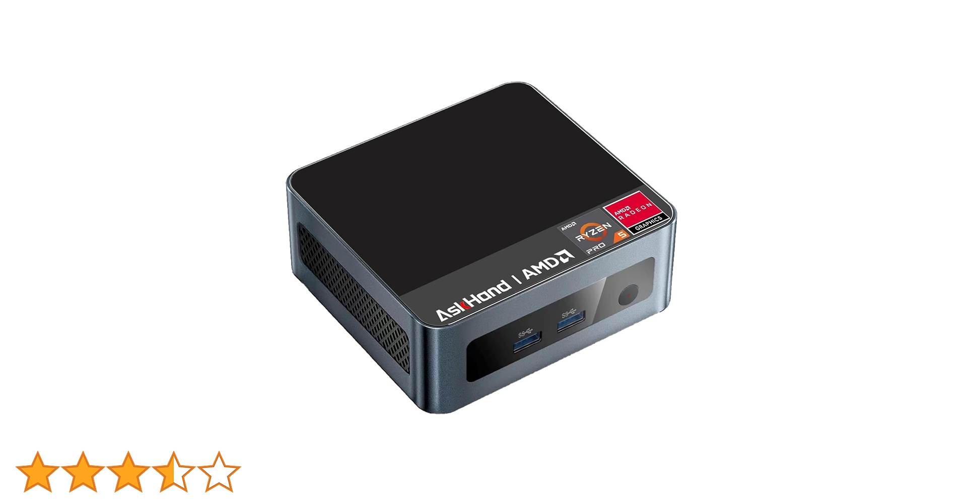 AskHand Mini PC, Ryzen 5 5600H 16GB DDR4 512GB SSD, Windows 11 Pro